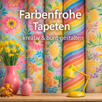 Farbenfrohe Tapeten