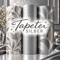 Tapeten Silber
