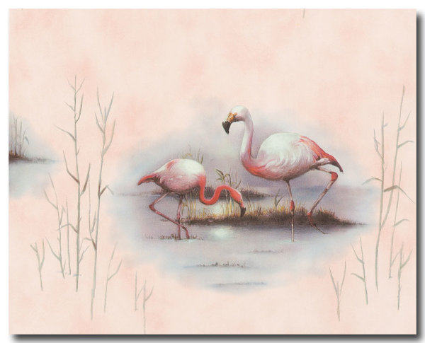 Tapete Flamingo Vogel K&iacute;nderzimmer