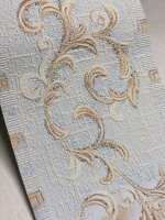 Tapetenborten Vinylschaum Ranken blau