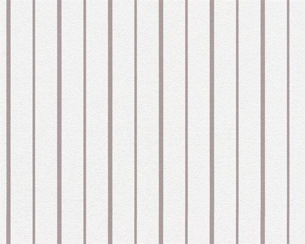 Vliestapete feiner Streifen Kollektion OK 5 Braun Weiß