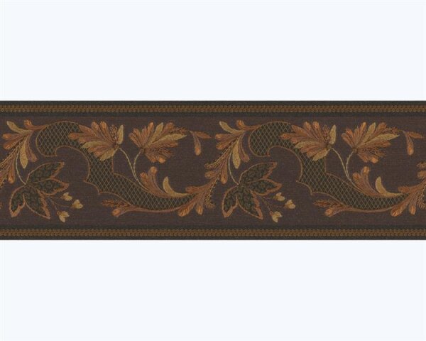 Bordüre klassisch Floral Fiori di Seta braun gold