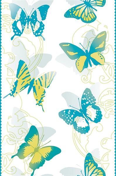 Selbstklebende pop.up Panel 2,5 x 0,35 Meter Design Schmetterling 94258-1