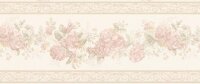 Vintage Rose englische  Landhaus Satin Bordüren Blumen