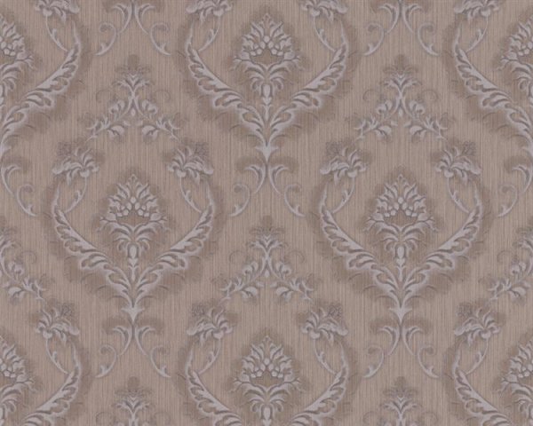 Vliestapete Damask Barock Design braun Vintage