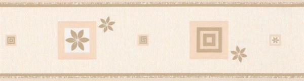 Bordüre Casamia grafisch floral beige gold