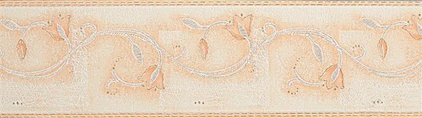 Bordüre Borte Floral Ranken orange gold