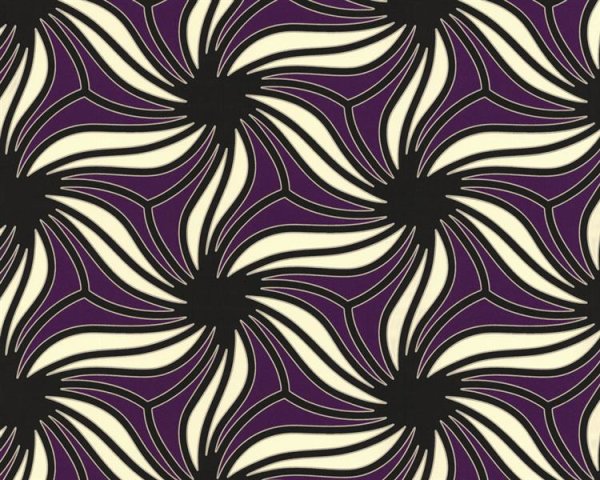 Tapete Retro grafisches Design Satintapete
