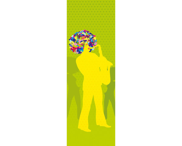 AP Panel Funky vibes green 2,80 m  x 1,00 m Material Struktur Vlies Plus