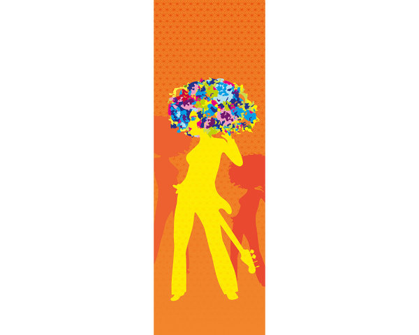 AP Panel Funky vibes orange 2,80 m  x 1,00 m Material Struktur Vlies Plus