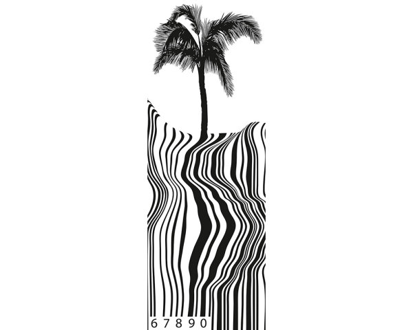 AP Panel Barcode beach 2,80 m  x 1,00 m Material  (SK)