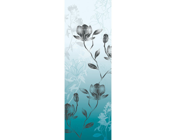 AP Panel Mystic blossoms blue 2,80 m  x 1,00 m Material 130 g Glattvlies (matt)