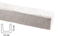 Balken Polyurethan - weiß - 2 m lang 12 x 12 cm
