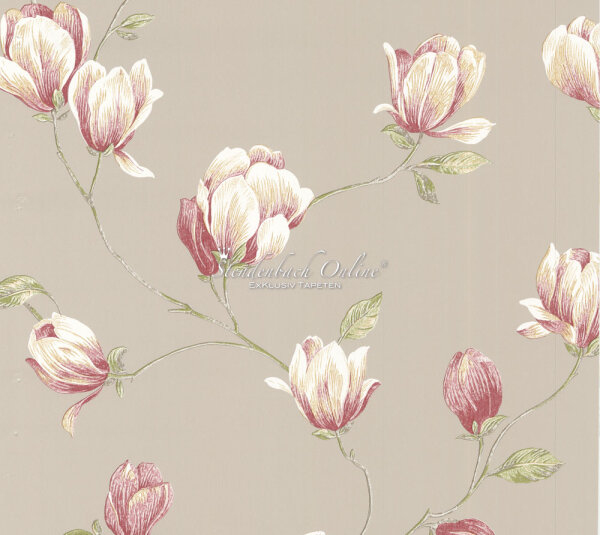 English Florals Landhaus Leimdruck Tapeten Blumen Floral