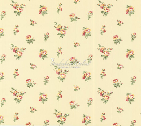 English Florals Landhaus Leimdruck Tapeten Streublümchen