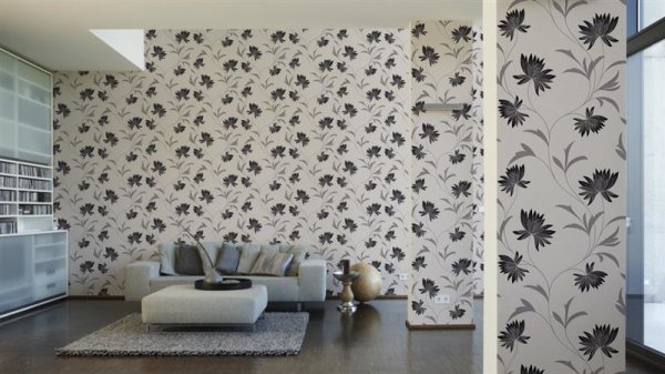 Tapete Atlanta Strukturprofil Floral Blumenranken glitzer