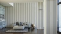 Streifen Tapete leicht glänzend creme grau gold