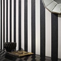 Vliestapete Kollektion Glitterati Streifen schwarz weiß