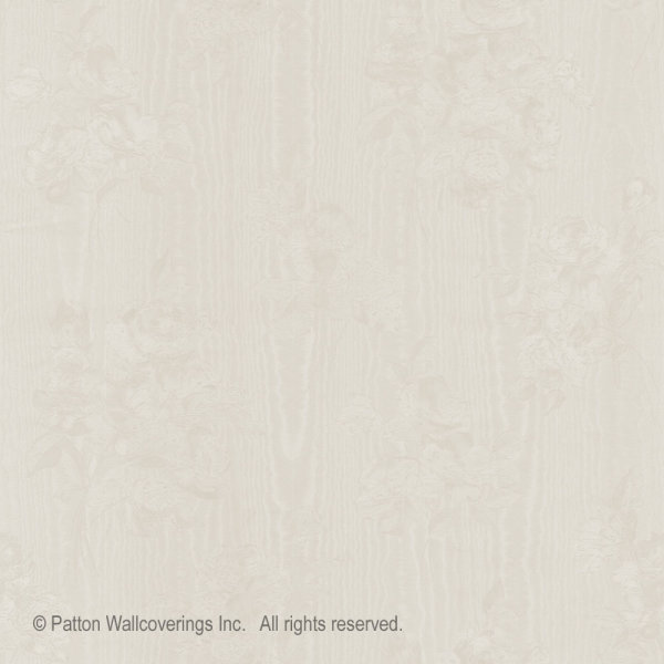 Simply Silks Tapete Moire Rosen creme