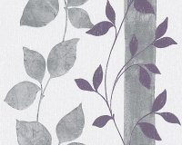Vliestapete Paloma Tapete flora grau violett