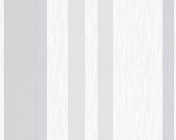 Vliestapeten Jette Joop Streifen Grau Metallics Weiß