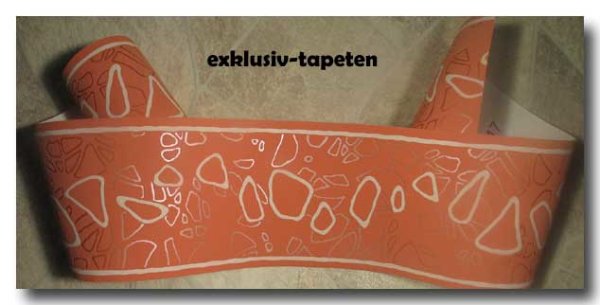 Borte Tapetenborte Retro orange Grafik Design