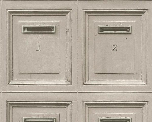 Vliestapeten Decoworld Briefkasten beige grau