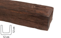 Balken Polyurethan - Eiche dunkel - 2 m lang 12 x 12 cm