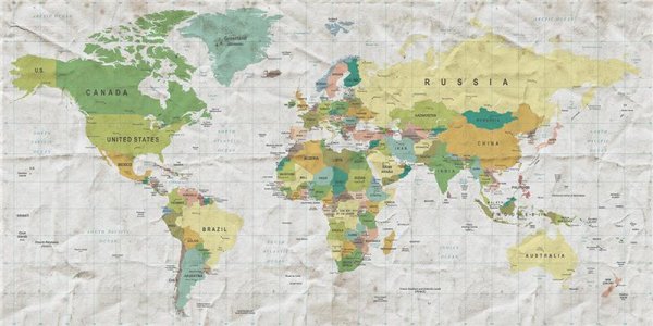 Fototapete | 6,00 m x 2,50 m | 130 g Glattvlies (matt) | OldMap