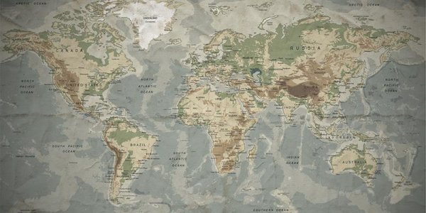 Fototapete | 6,00 m x 2,50 m | 130 g Glattvlies (matt) | OldMap