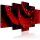 Wandbild  Eine rote Rose 200x100 cm