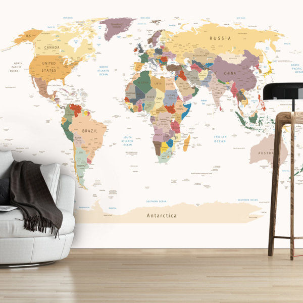 250x175 cm Fototapete World Map