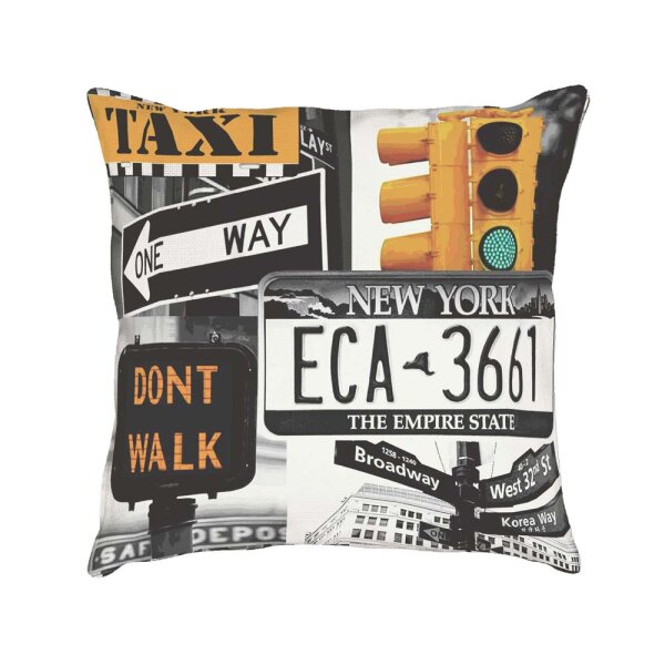 Les Aventures Kinderzimmer Kissen 45 x 45 cm taxi NY