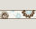 Bordüre sweet candy Retro Blumen Design