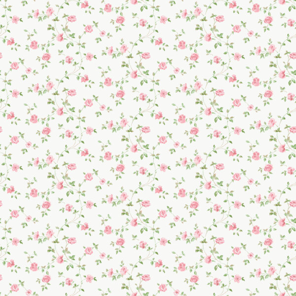 Mininatures Tapeten Landhausstil Rosen Floral