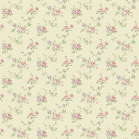 Mininatures Tapeten Landhausstil Rosen Floral