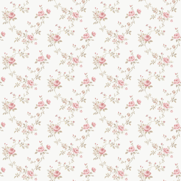 Mininatures Tapeten Landhausstil Rosen Floral