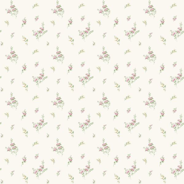 Mininatures Tapeten Landhausstil Blumen Floral
