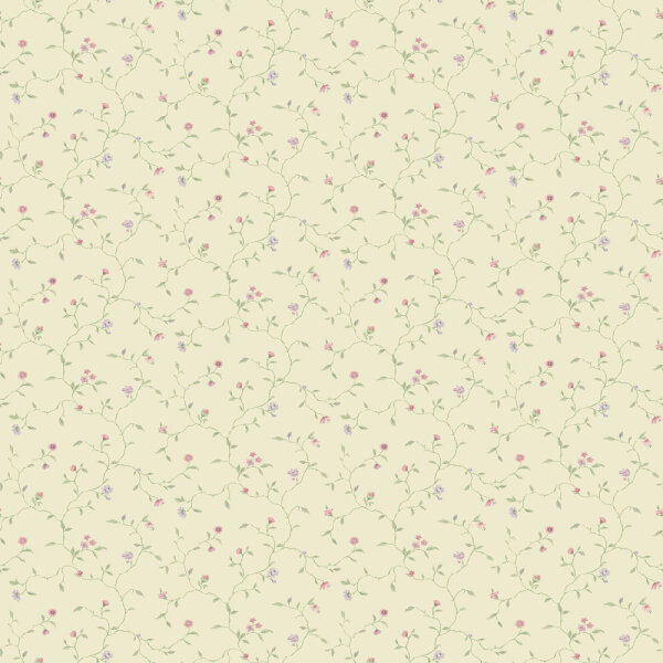 Mininatures Tapeten Landhausstil Blumen Floral