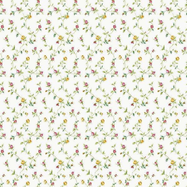 Mininatures Tapeten Landhausstil Blumen Floral