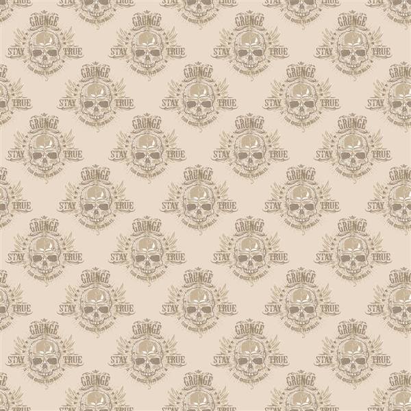 Grunge Tapeten Loft Totenkopf