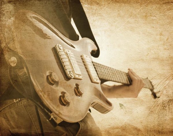 Grunge Gitarre Wallpaper  250 x 318 cm (HxB)