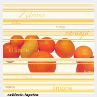 L wallpaper Orange Lemon 3 x 2,5 Meter (150g Vlies)
