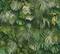 Tapete Dschungel Optik mit Palmenblättern