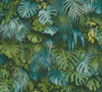 Vliestapete Greenery Dschungel Palmenblättern