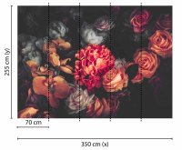Fototapete 3,5 x 2,55 M. Romantic Flowers 1