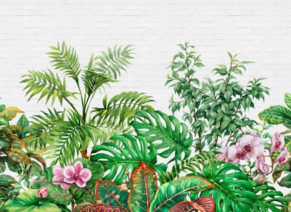 Fototapete 3,5 x 2,55 M. Tropical Wall 1