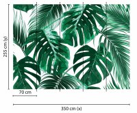 Fototapete 3,5 x 2,55 M. Palm Leaves 1