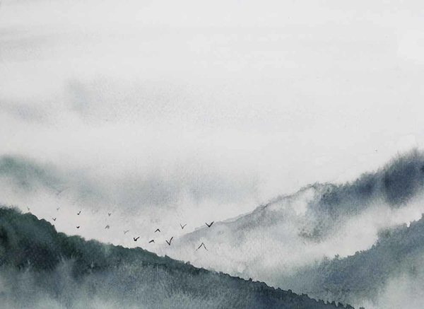 Fototapete 3,5 x 2,55 M. Gloomy Landscape 1