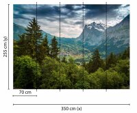Fototapete 3,5 x 2,55 M. Mountain Views